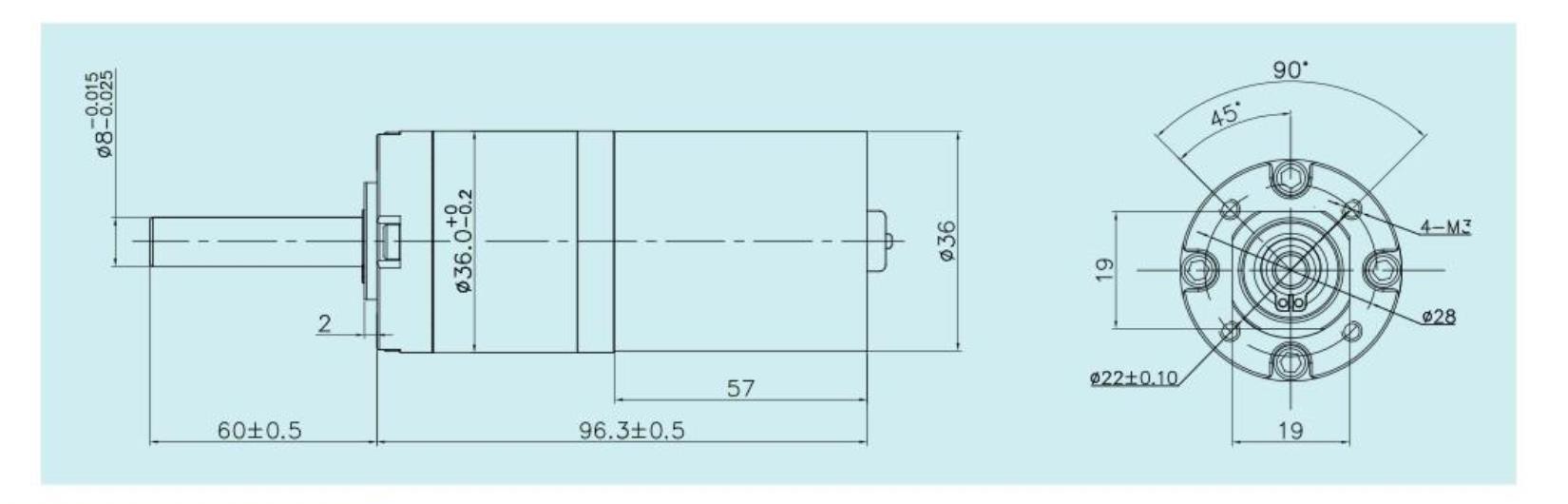 G3657 motor outline G3657 motor outline